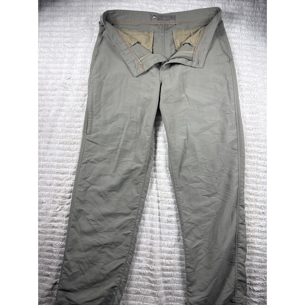 REI Men's Hiking Pants Nylon Cotton Blend Lightweight 32Wx32L Light Green NICE